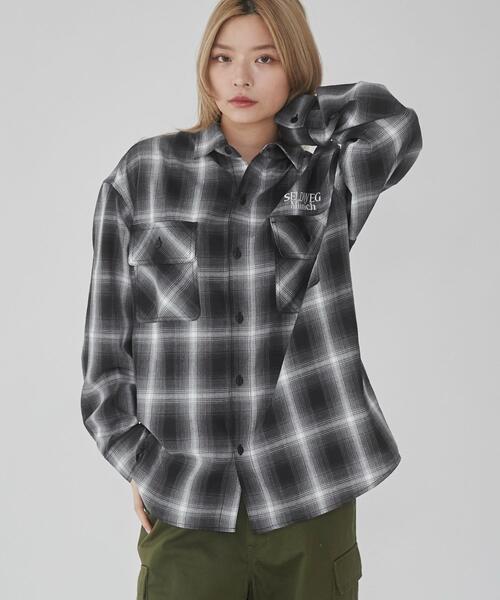 WEGO（ウィゴー）の「WEGO/グラフィックオンブレチェックシャツ（シャツ/ブラウス・メンズ・その他4/その他1/その他2/その他3・MEDIUM/LARGE）」の10枚目の写真