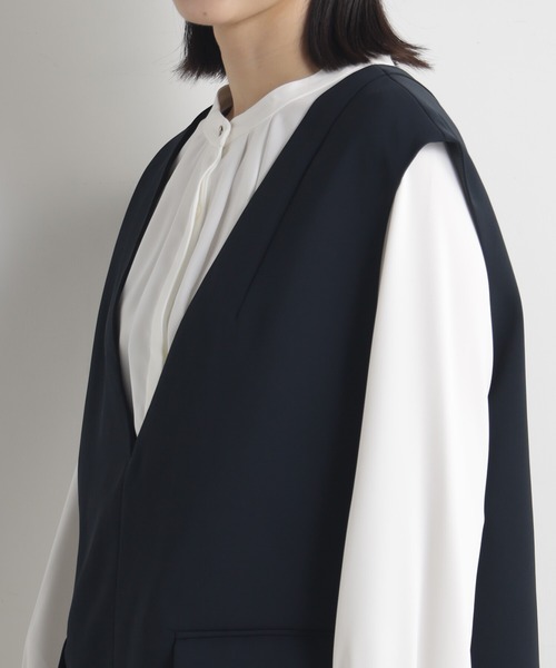 FOUND GOOD（ファウンドグッド）の「O/Vネックベスト（ベスト・レディース・ブラック/ネイビー・L/M/S）」の8枚目の写真