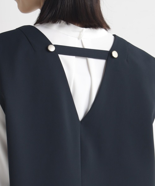 FOUND GOOD（ファウンドグッド）の「O/Vネックベスト（ベスト・レディース・ブラック/ネイビー・L/M/S）」の9枚目の写真