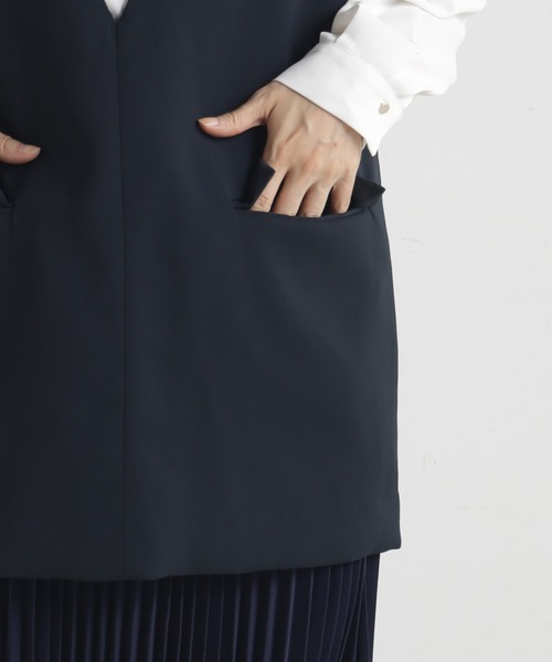 FOUND GOOD（ファウンドグッド）の「O/Vネックベスト（ベスト・レディース・ブラック/ネイビー・L/M/S）」の10枚目の写真