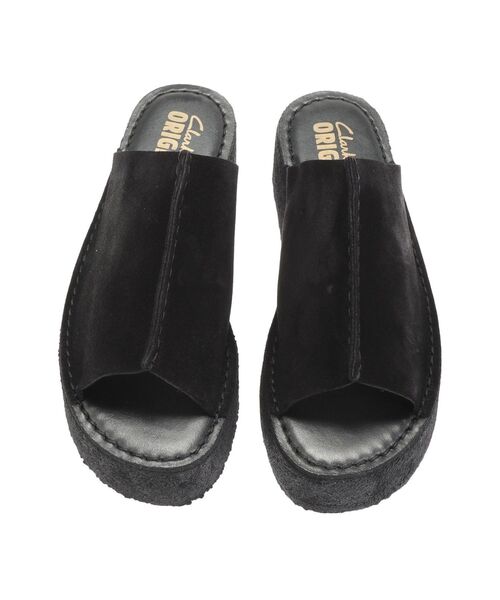 Clarks（クラークス）の「【Ca】CLARKS Wedge Slide（サンダル・レディース・ブラック/ベージュ・23.5/24.5/22.5）」の4枚目の写真
