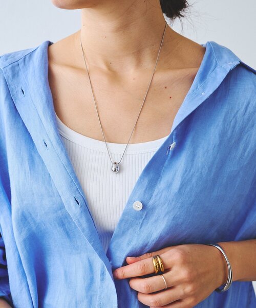 RIVE DROITE（リヴドロワ）の「【R.good(アールドットグッド)】エッグモチーフスライドネックレス（ネックレス・レディース・シルバー/ゴールド・FREE）」の4枚目の写真