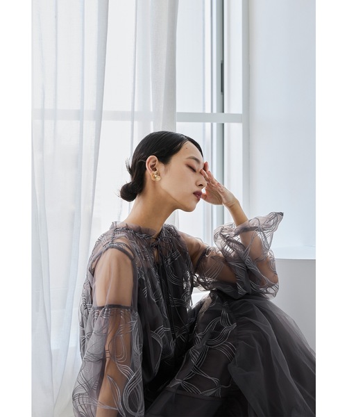 セール】リボンエンブロイダリーレイヤードドレス マタニティ 妊婦