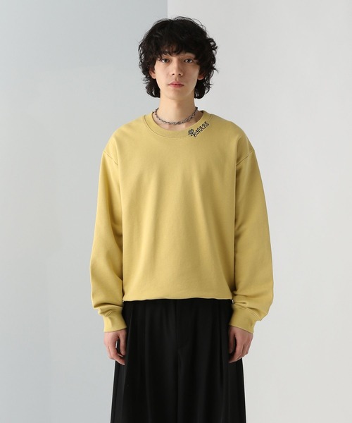 HARE(ハレ)の「ネックシシュウロゴスウェット(HARE)(スウェット・メンズ・イエロー/ホワイト/ブラック・FREE)」の1枚目の写真