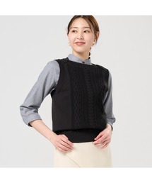 TOKYO SHIRTS | ボートネック レディースニットベスト(ベスト)