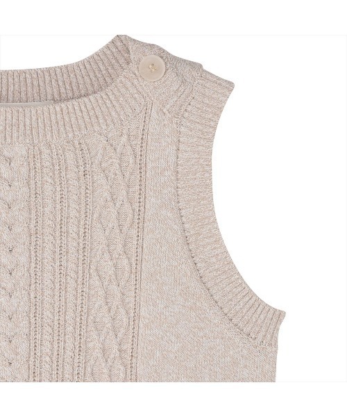 TOKYO SHIRTS（トウキョウシャツ）の「ボートネック レディースニットベスト（ベスト・レディース・ブラック/ベージュ/ネイビー・LL/M/L）」の9枚目の写真