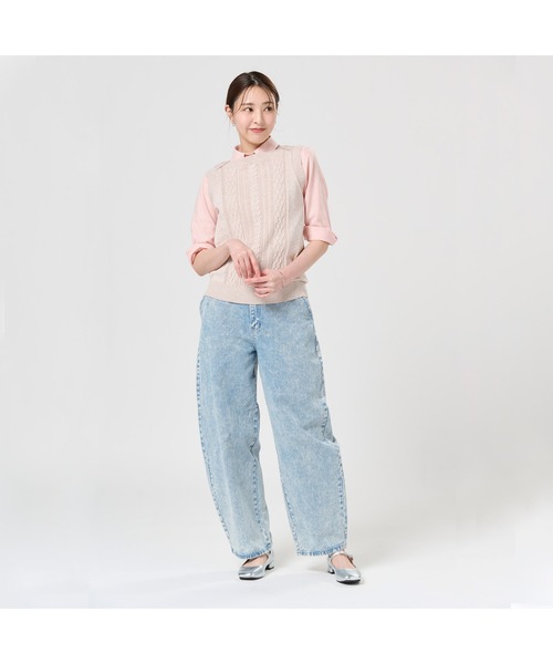 TOKYO SHIRTS（トウキョウシャツ）の「ボートネック レディースニットベスト（ベスト・レディース・ブラック/ベージュ/ネイビー・LL/M/L）」の4枚目の写真