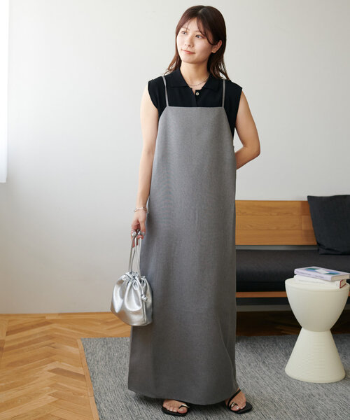 セール】サラモチ衿付き前開きノースリーブ《WEB限定カラーあり