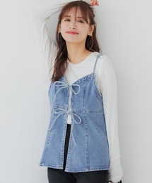 【WEB限定セール】デニムキャミソールビスチェ