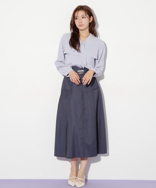 JILL by JILL STUART(ジルバイジルスチュアート)の「◇ボウタイデザインケープブラウス(シャツ/ブラウス・レディース・ホワイト/ブルー・FREE)」の17枚目の写真
