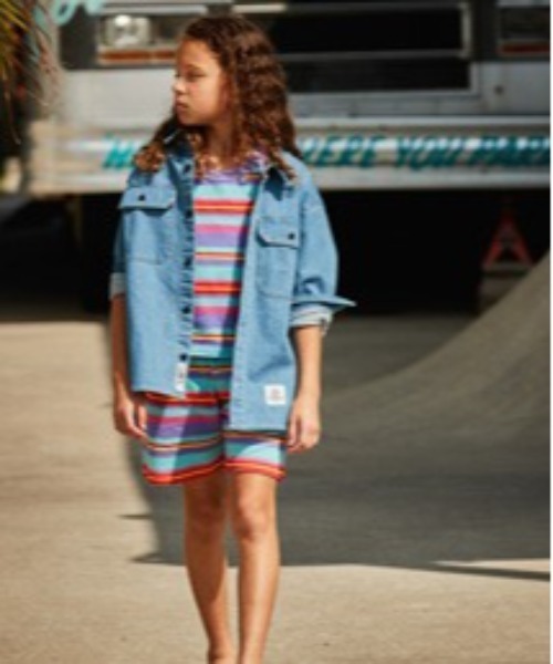 Smoothy(スムージー)の「Smoothy Multi border Shorts / スムージー マルチボーダーショーツ(その他パンツ・キッズ・マルチ・130/140/150/160)」の5枚目の写真