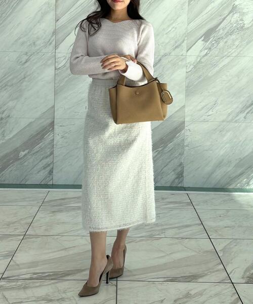 COUP DE CHANCE(クードシャンス)の「【洗える/日本製】フェザータイトスカート(スカート・レディース・ホワイト/ベージュ系その他7/ナチュラル/ブラック・34/36/38/40)」の12枚目の写真