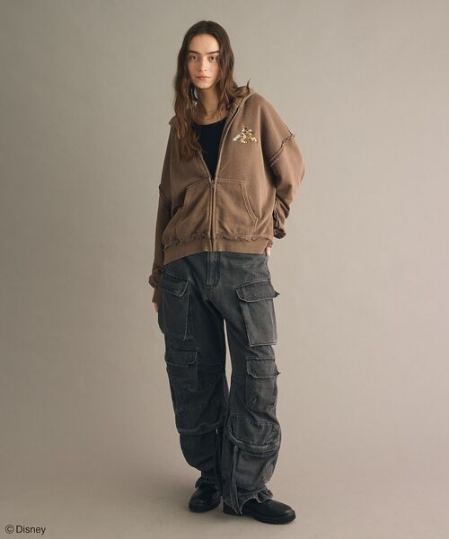 Disney（ディズニー）の「Disney/ディズニー  ヴィンテージライクZIPパーカー【ユニセックス】（パーカー・レディース・グレー/ブラック/ブラウン・M/L）」の19枚目の写真