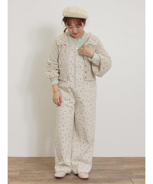 Samansa Mos2(サマンサ モスモス)の「テープヤーンラウンドカラーカーディガン(カーディガン/ボレロ・レディース・ベージュ/レッド/グリーン/ブラック・F)」の14枚目の写真