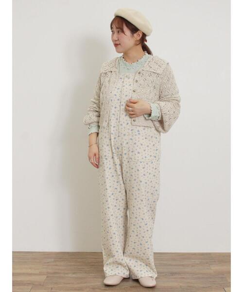 Samansa Mos2(サマンサ モスモス)の「テープヤーンラウンドカラーカーディガン(カーディガン/ボレロ・レディース・ベージュ/レッド/グリーン/ブラック・F)」の15枚目の写真