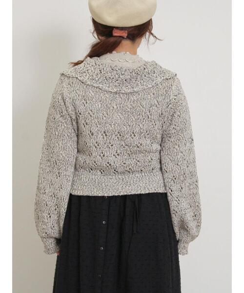 Samansa Mos2(サマンサ モスモス)の「テープヤーンラウンドカラーカーディガン(カーディガン/ボレロ・レディース・ベージュ/レッド/グリーン/ブラック・F)」の18枚目の写真