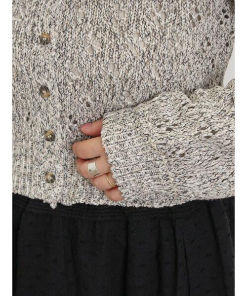 Samansa Mos2(サマンサ モスモス)の「テープヤーンラウンドカラーカーディガン(カーディガン/ボレロ・レディース・ベージュ/レッド/グリーン/ブラック・F)」の22枚目の写真