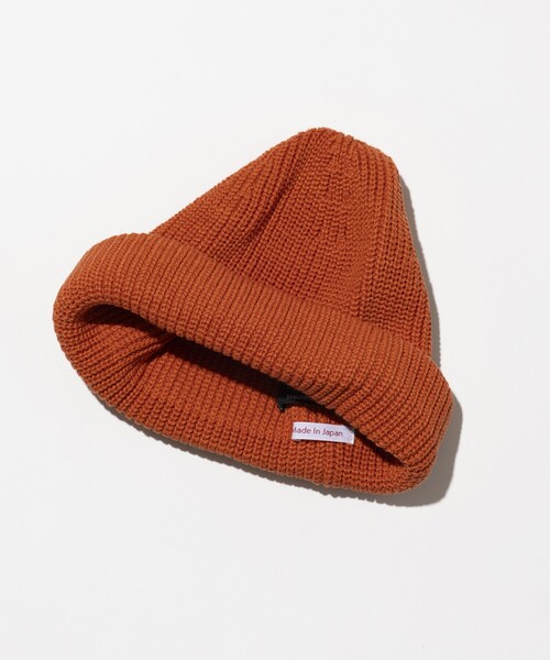 RACAL(ラカル)の「Racal/ラカル 別注 コットンリネン ロールニットキャップ/ビーニー(ニットキャップ/ビーニー・メンズ・ブラック/ブルー/オレンジ/ライトグレー/ベージュ・フリ-)」の5枚目の写真