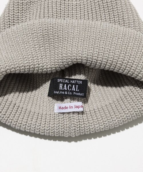RACAL(ラカル)の「Racal/ラカル 別注 コットンリネン ロールニットキャップ/ビーニー(ニットキャップ/ビーニー・メンズ・ブラック/ブルー/オレンジ/ライトグレー/ベージュ・フリ-)」の6枚目の写真