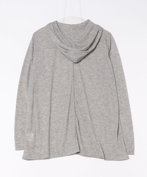 PURE BRIGHT（ピュアブライト）の「フードデザイン杢シアートップス（Tシャツ/カットソー・レディース・ブラック/アイボリー/グレー・FREE）」の10枚目の写真