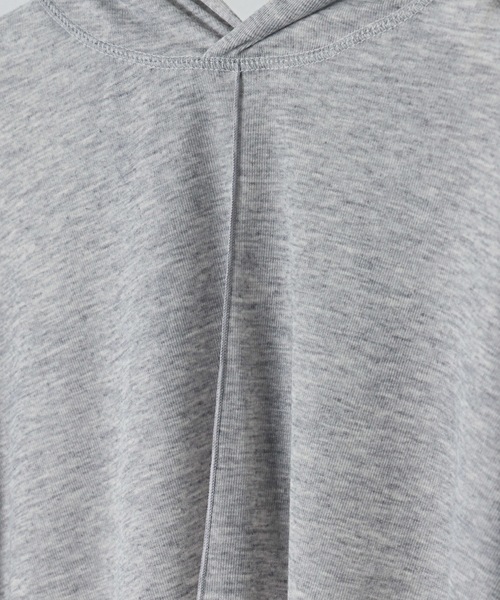 PURE BRIGHT（ピュアブライト）の「フードデザイン杢シアートップス（Tシャツ/カットソー・レディース・ブラック/アイボリー/グレー・FREE）」の8枚目の写真