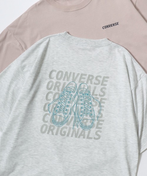 Lazar(ラザル)の「CONVERSE/コンバース COOLMAX/吸水速乾 バックプリント ロゴ ワンポイント 半袖Tシャツ/レディース メンズ(Tシャツ/カットソー・レディース・オートミール/ベージュ/ホワイト/ホワイト系その他/ピンク/ブルーグリーン/ブラック/ブルー・M/L/LL)」の6枚目の写真