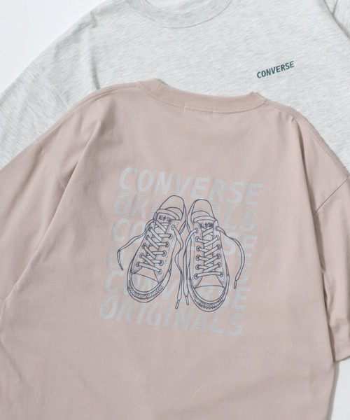 Lazar(ラザル)の「CONVERSE/コンバース COOLMAX/吸水速乾 バックプリント ロゴ ワンポイント 半袖Tシャツ/レディース メンズ(Tシャツ/カットソー・レディース・オートミール/ベージュ/ホワイト/ホワイト系その他/ピンク/ブルーグリーン/ブラック/ブルー・M/L/LL)」の8枚目の写真