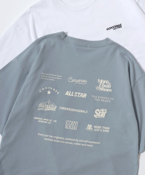 Lazar(ラザル)の「CONVERSE/コンバース COOLMAX/吸水速乾 バックプリント ロゴ ワンポイント 半袖Tシャツ/レディース メンズ(Tシャツ/カットソー・レディース・オートミール/ベージュ/ホワイト/ホワイト系その他/ピンク/ブルーグリーン/ブラック/ブルー・M/L/LL)」の2枚目の写真