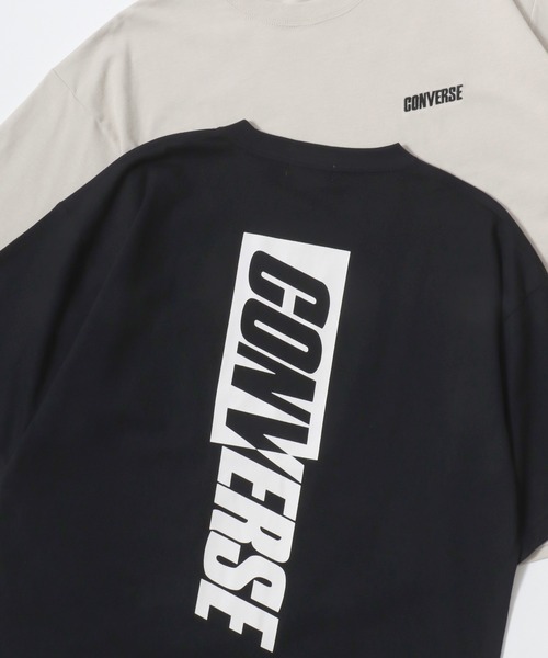 Lazar(ラザル)の「CONVERSE/コンバース COOLMAX/吸水速乾 バックプリント ロゴ ワンポイント 半袖Tシャツ/レディース メンズ(Tシャツ/カットソー・レディース・オートミール/ベージュ/ホワイト/ホワイト系その他/ピンク/ブルーグリーン/ブラック/ブルー・M/L/LL)」の1枚目の写真