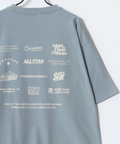 Lazar(ラザル)の「CONVERSE/コンバース COOLMAX/吸水速乾 バックプリント ロゴ ワンポイント 半袖Tシャツ/レディース メンズ(Tシャツ/カットソー・レディース・オートミール/ベージュ/ホワイト/ホワイト系その他/ピンク/ブルーグリーン/ブラック/ブルー・M/L/LL)」の12枚目の写真