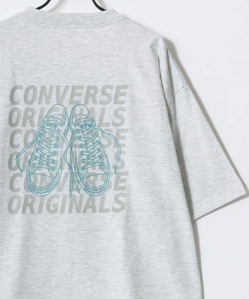 Lazar(ラザル)の「CONVERSE/コンバース COOLMAX/吸水速乾 バックプリント ロゴ ワンポイント 半袖Tシャツ/レディース メンズ(Tシャツ/カットソー・レディース・オートミール/ベージュ/ホワイト/ホワイト系その他/ピンク/ブルーグリーン/ブラック/ブルー・M/L/LL)」の22枚目の写真