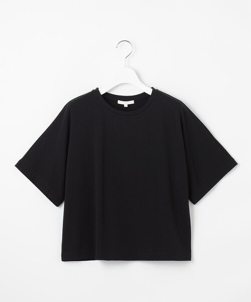 自由区(ジユウク)の「ハイカウントクロップド丈 Tシャツ(Tシャツ/カットソー・レディース・アイボリー系/ライトグリーン系/ブラック系・44/46)」の6枚目の写真