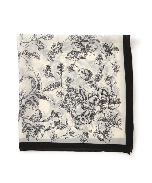EDIT COLOGNE（エディットコロン）の「花柄スカーフ（ストール/ショール・レディース・オレンジ/ブラック・ﾌﾘ-）」の2枚目の写真