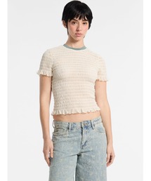 Guess | GUESS Originals Smocked Mesh Tee 半袖Tシャツ(Tシャツ/カットソー)