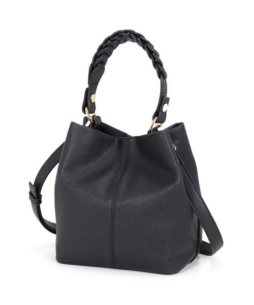 ⭐️新品未使用⭐️ MANOUTIL マニュティ　2way ハンドバッグ　編み込み MIAN （ミアン）の「編み込みハンドル2wayショルダーバッグ