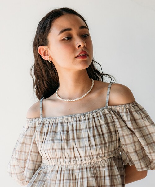 FREAK'S STORE（フリークスストア）の「インド スクエアパフブラウス/2way オフショルダーブラウス/キャミブラウス（シャツ/ブラウス・レディース・ブルー/ブラック/その他1・ﾌﾘ-）」の19枚目の写真