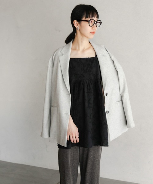 URBAN RESEARCH DOORS（アーバンリサーチドアーズ）の「立体刺繍キャミソールブラウス（キャミソール・レディース・オフホワイト/ブラック・MEDIUM）」の6枚目の写真