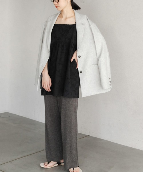 URBAN RESEARCH DOORS（アーバンリサーチドアーズ）の「立体刺繍キャミソールブラウス（キャミソール・レディース・オフホワイト/ブラック・MEDIUM）」の10枚目の写真