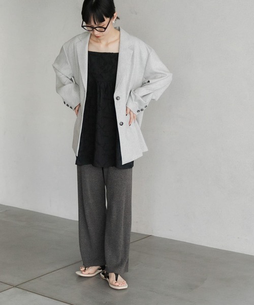 URBAN RESEARCH DOORS（アーバンリサーチドアーズ）の「立体刺繍キャミソールブラウス（キャミソール・レディース・オフホワイト/ブラック・MEDIUM）」の15枚目の写真