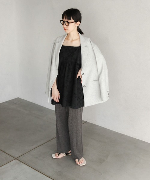 URBAN RESEARCH DOORS（アーバンリサーチドアーズ）の「立体刺繍キャミソールブラウス（キャミソール・レディース・オフホワイト/ブラック・MEDIUM）」の16枚目の写真