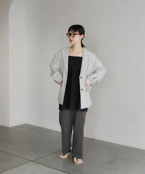 URBAN RESEARCH DOORS（アーバンリサーチドアーズ）の「立体刺繍キャミソールブラウス（キャミソール・レディース・オフホワイト/ブラック・MEDIUM）」の17枚目の写真