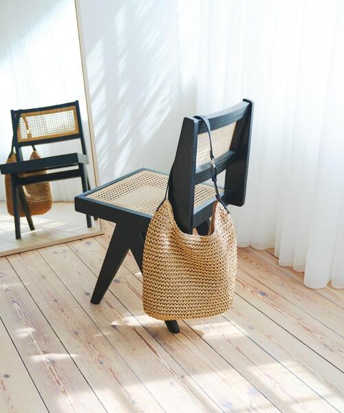 RODE SKO（ロデスコ）の「ワンハンドルペーパートートバッグ（トートバッグ・レディース・グレー/キャメル・ONE）」の11枚目の写真