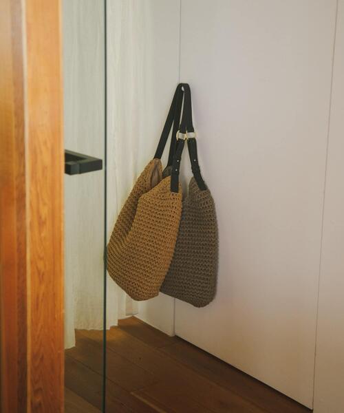 RODE SKO（ロデスコ）の「ワンハンドルペーパートートバッグ（トートバッグ・レディース・グレー/キャメル・ONE）」の12枚目の写真