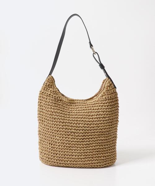 RODE SKO（ロデスコ）の「ワンハンドルペーパートートバッグ（トートバッグ・レディース・グレー/キャメル・ONE）」の16枚目の写真