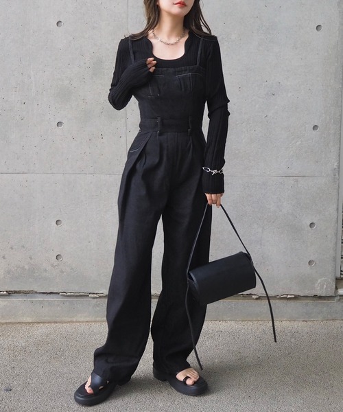 ニット セーター wave neck lib knit pullover /ウェーブ ネック リブ ニット プルオーバー レディース wave neck lib knit pullover /ウェーブ ネック リブ ニット