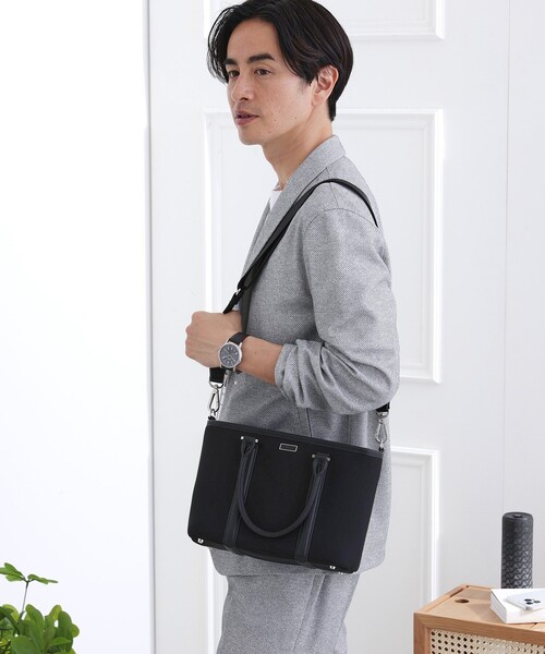 TAKEO KIKUCHI（タケオキクチ）の「スポンディッシュ ミニトート（トートバッグ・メンズ・ブラック/ブラウン系その他/ライトブルー・00）」の17枚目の写真