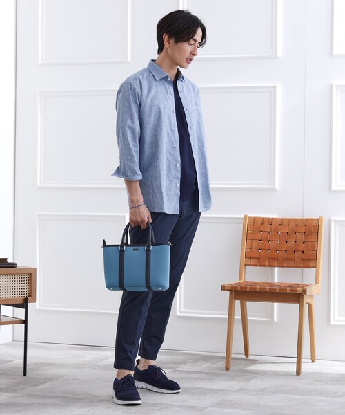 TAKEO KIKUCHI（タケオキクチ）の「スポンディッシュ ミニトート（トートバッグ・メンズ・ブラック/ブラウン系その他/ライトブルー・00）」の14枚目の写真