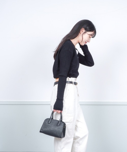 CHRISTIAN VILLA(クリスチャンヴィラ)の「【CHRISTIAN VILLA/クリスチャンヴィラ】ショルダーバッグ ハンドバッグ(ショルダーバッグ・レディース・ブラック/ベージュ系その他・FREE)」の10枚目の写真