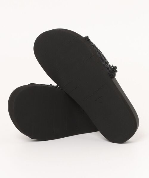 ANGEL ALARCON（アンヘルアラルコン）の「【ANGEL ALARCON】フットベッドラフィアスライドサンダル(D52302)（サンダル・レディース・ブラック・38/37/36/39/35）」の3枚目の写真