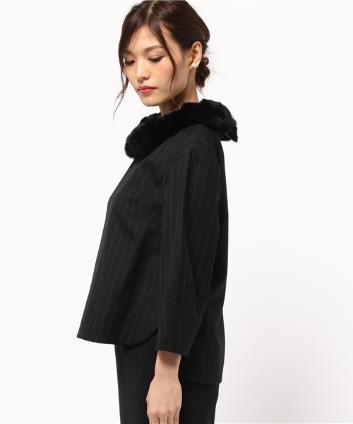 GRACE CLASS≫ウール100% フォックスファー付きケープコート GRACE CLASS≫ウール100% フォックスファー付きケープコート Grace